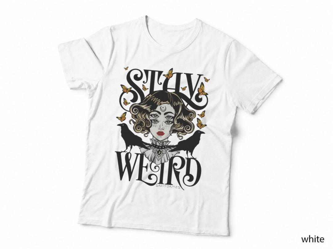 Rose and the Ravens {Stay Weird} Colour Version T-Shirt