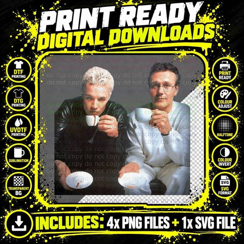 Spike & Giles T-Shirt Png SVG Digital Bundle