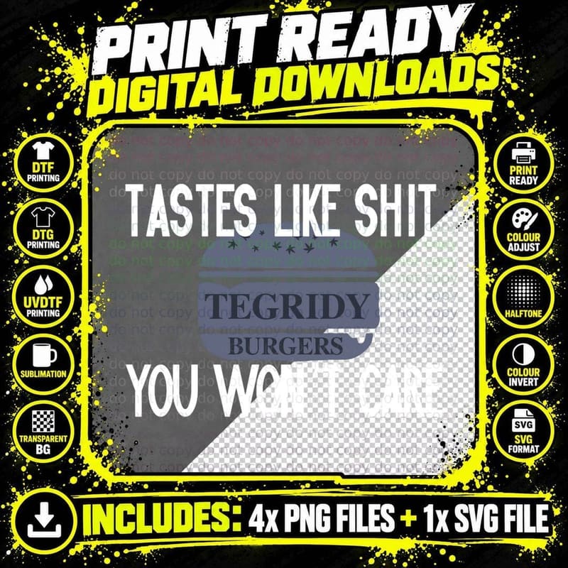Tegridy Burger - Randy Marsh South Park T-Shirt Png SVG Digital Bundle