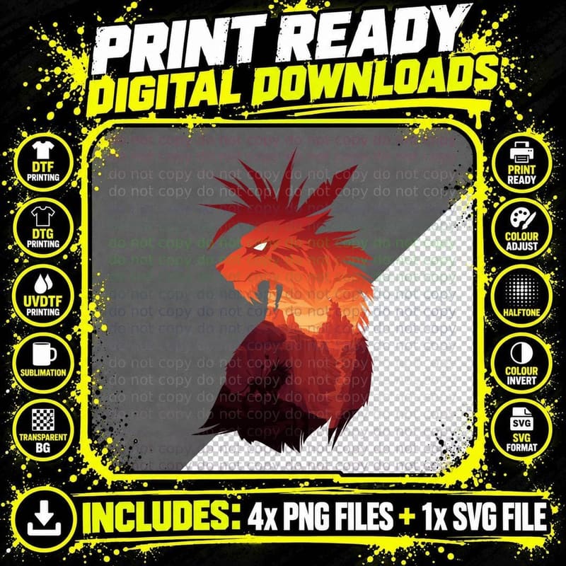 The Canyon's Guardian Black T-Shirt Png SVG Digital Bundle