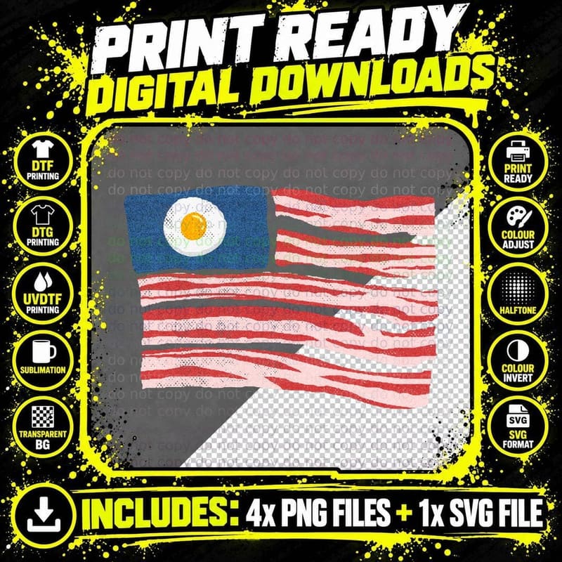 The Egg-Spangled Bacon T-Shirt Png SVG Digital Bundle