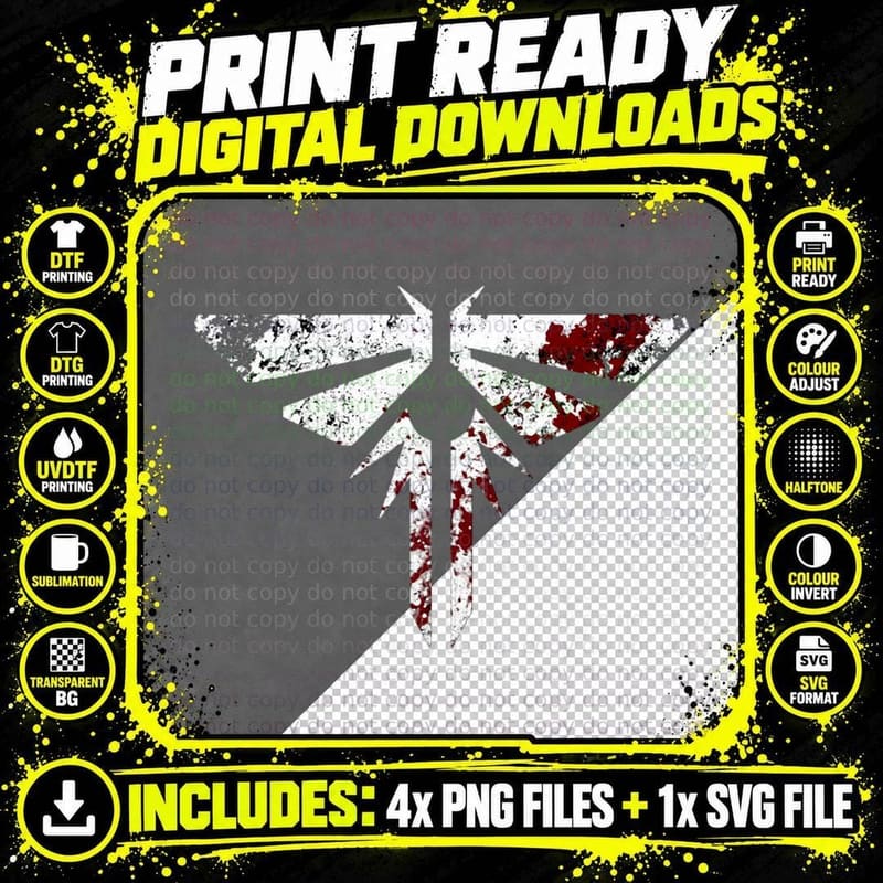 The Last of Us 2 - Firefly T-Shirt Png SVG Digital Bundle