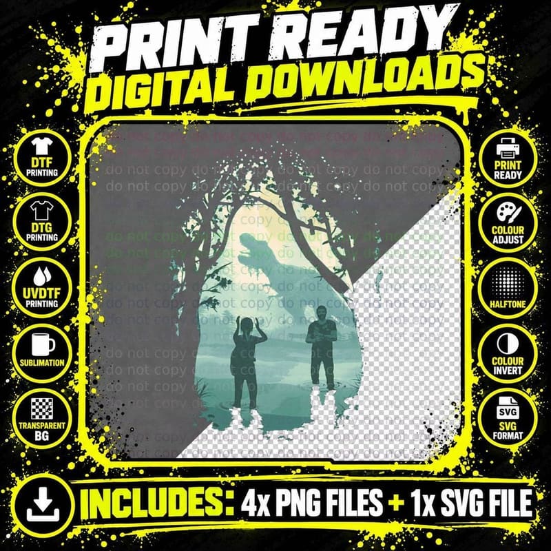 The Last of Us Part 2 (Blue Version) T-Shirt Png SVG Digital Bundle