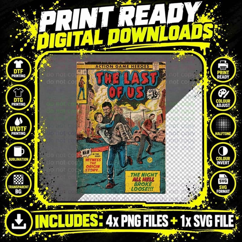 The Last of Us T-Shirt Png SVG Digital Bundle
