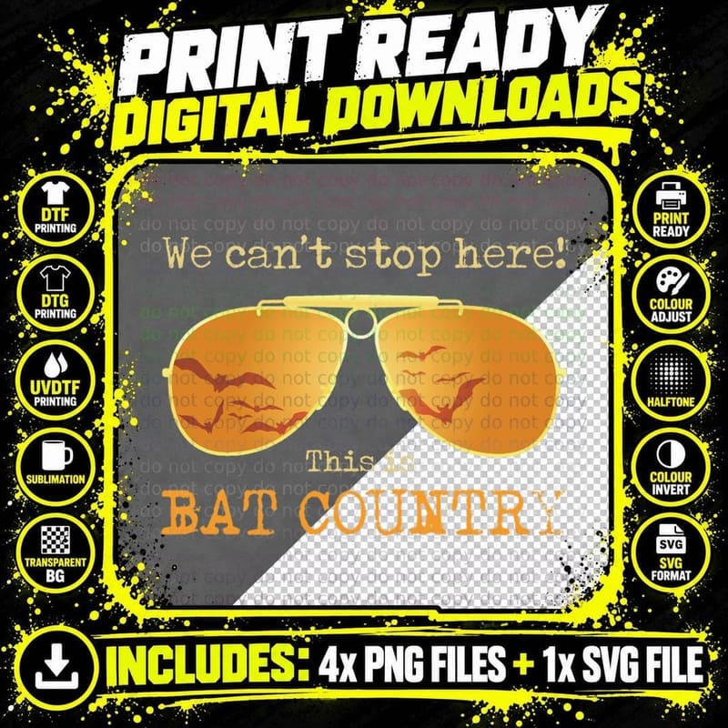 This Is Bat Country 2 T-Shirt Png SVG Digital Bundle
