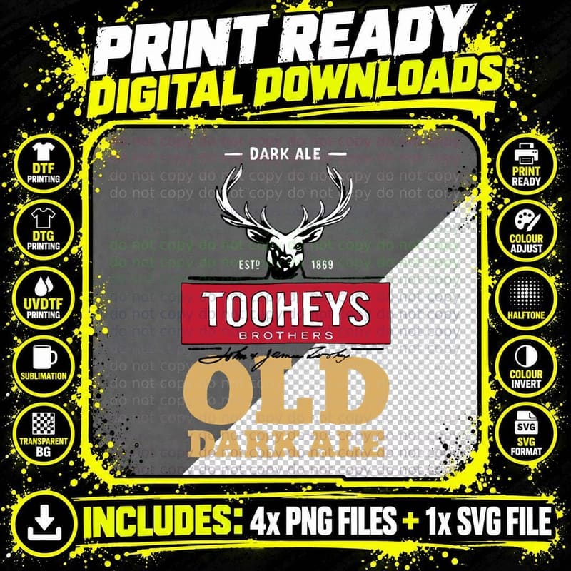 Tooheys Old Dark Ale POP Essential T-Shirt Png SVG Digital Bundle