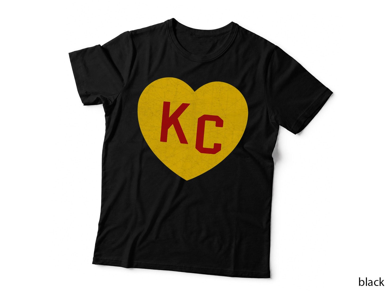 Yellow Red KC Heart KC Kansas City Love Hearts KC Heart Icon T-Shirt