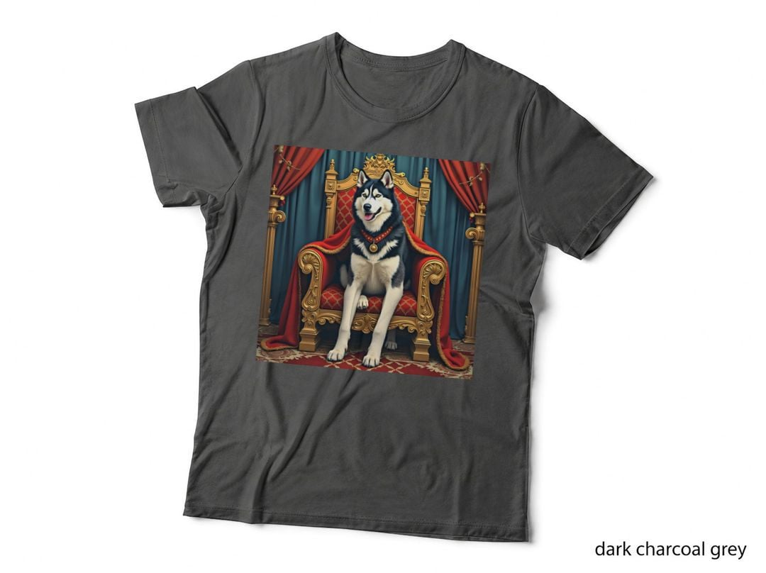 Alaskan Malamute King on a Throne T-Shirt