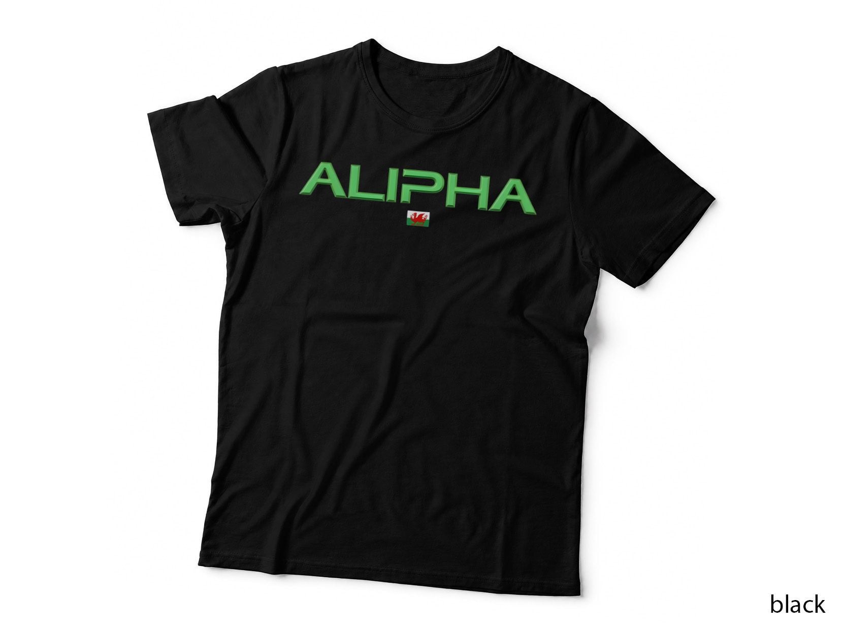 Alpha Male Futuristic Welsh Flag Graphic T-Shirt