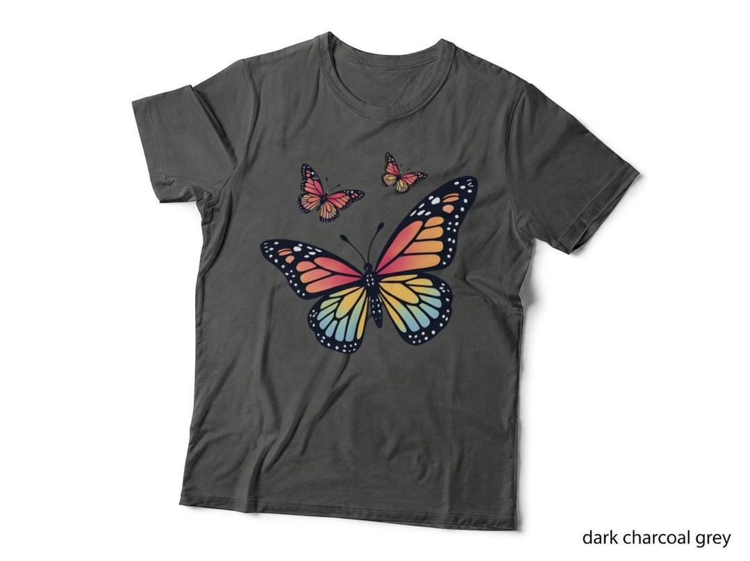 Butterflys Cottagecore Monarch Rainbow Nature Aesthetic Bold T-Shirt