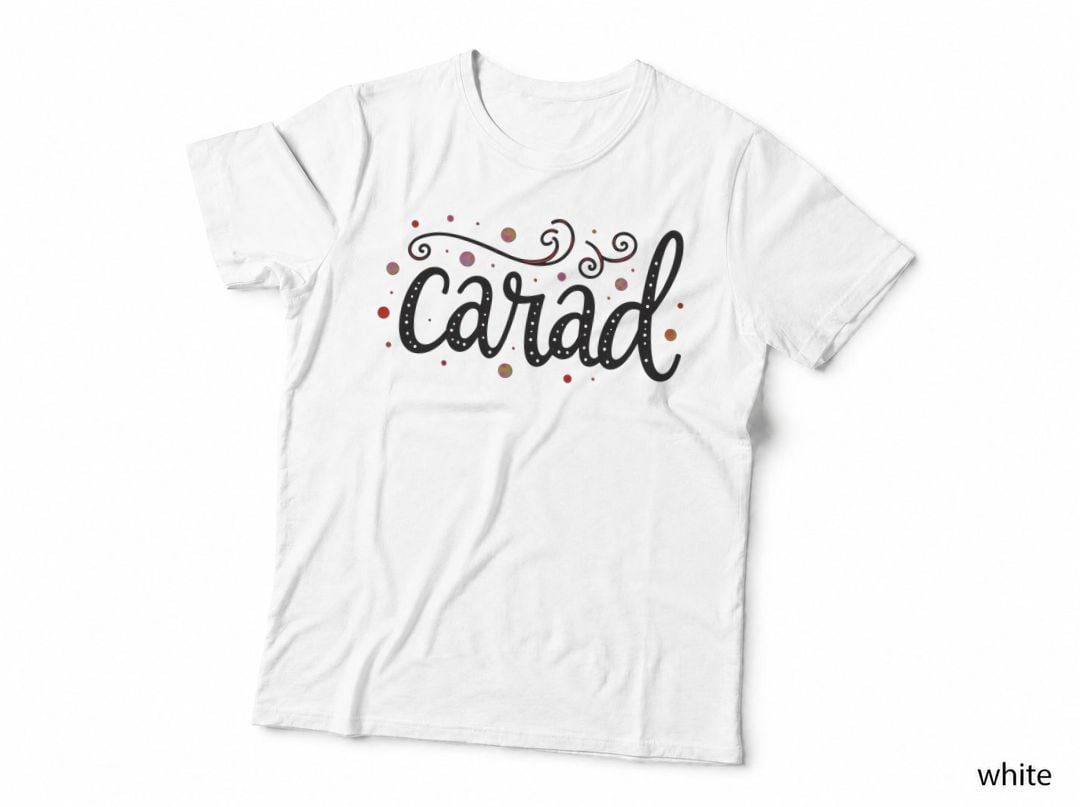 Cariad Cursive Pastel & Vibrant Dots T-Shirt