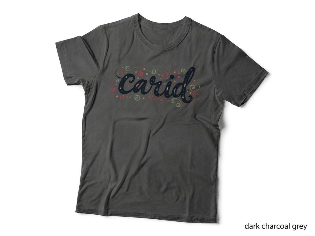 Cariad Cursive Whimsical Speckled Dots T-Shirt