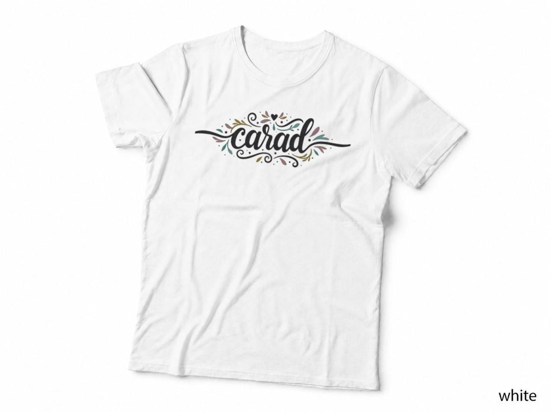 Cariad Welsh Swirl Rainbow Whimsical Caru Cymru Cymraeg Colourful Design T-Shirt