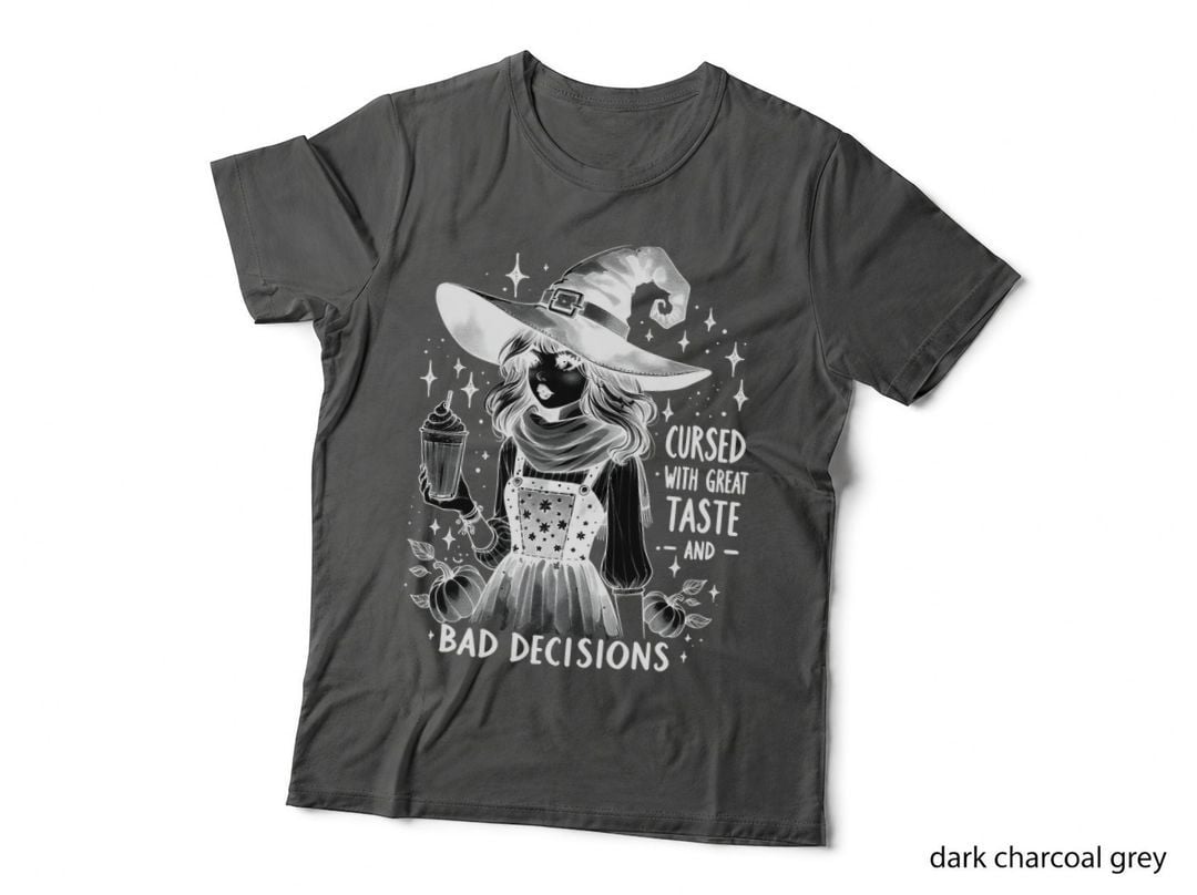 Cursed with Great Taste and Bad Decisions Black Shirt, Minimalist, Gift T-Shirt