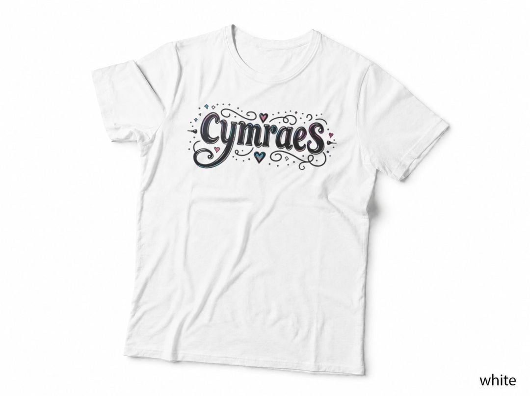 Cymraes Welsh Rainbow Whimsical Caru Cymru Cymraeg Vibrant Positive T-Shirt