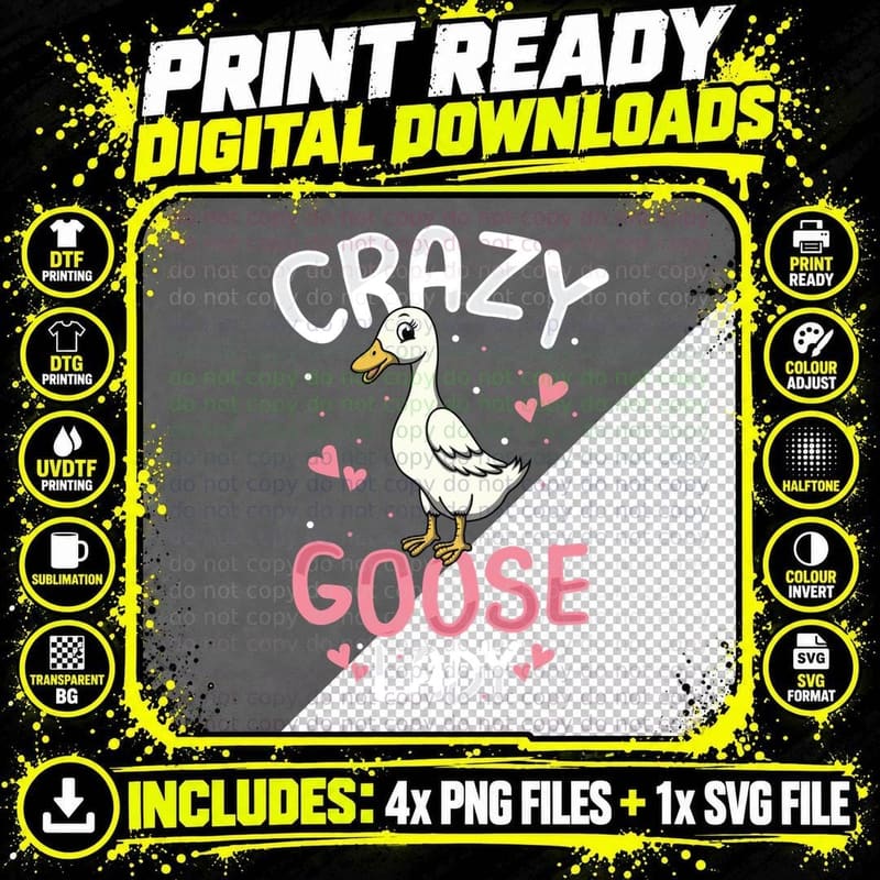 Easily Distracted by Goose Duck Lover Girls Women Kids Png SVG Digital Bundle