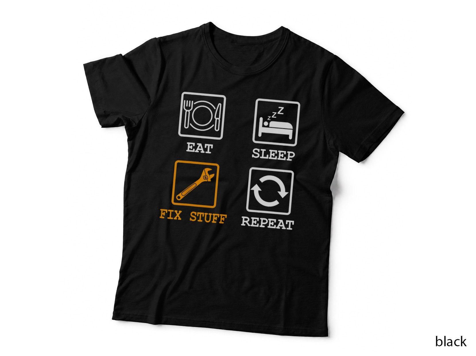 Eat Sleep Fix Stuff Repeat Repairman Handyman T-Shirt