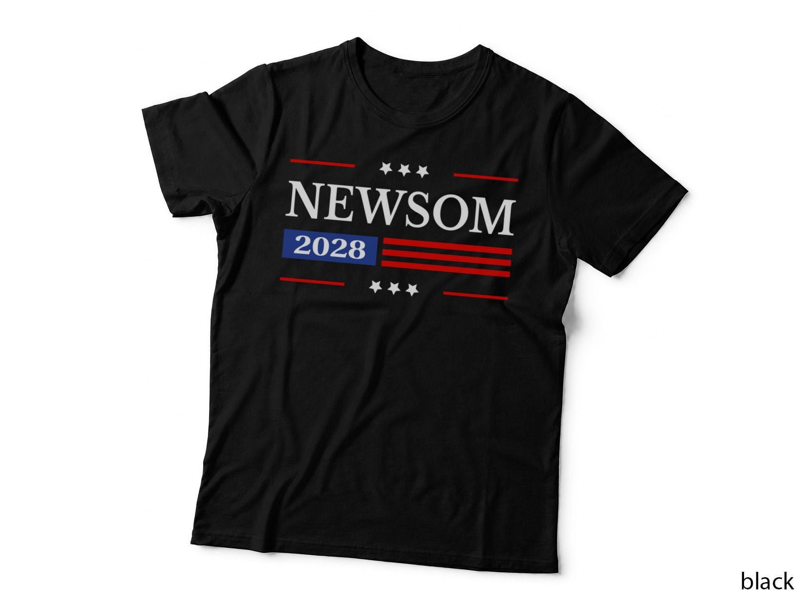 Gavin Newsom 2028 Newsom 2028 for President 28 Election Flag Gift T-Shirt