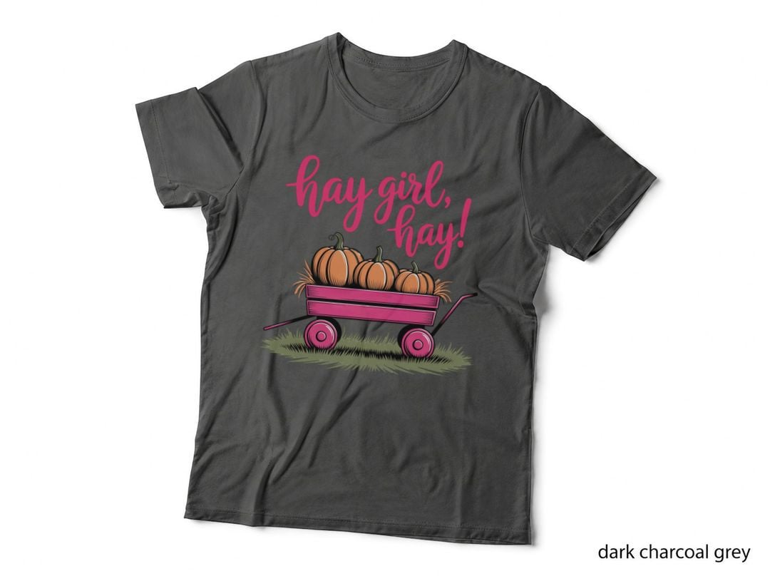 Hay Girl Hay Cartoon Shirt, for Men Women, Minimalist, Collegiate, Gift T-Shirt
