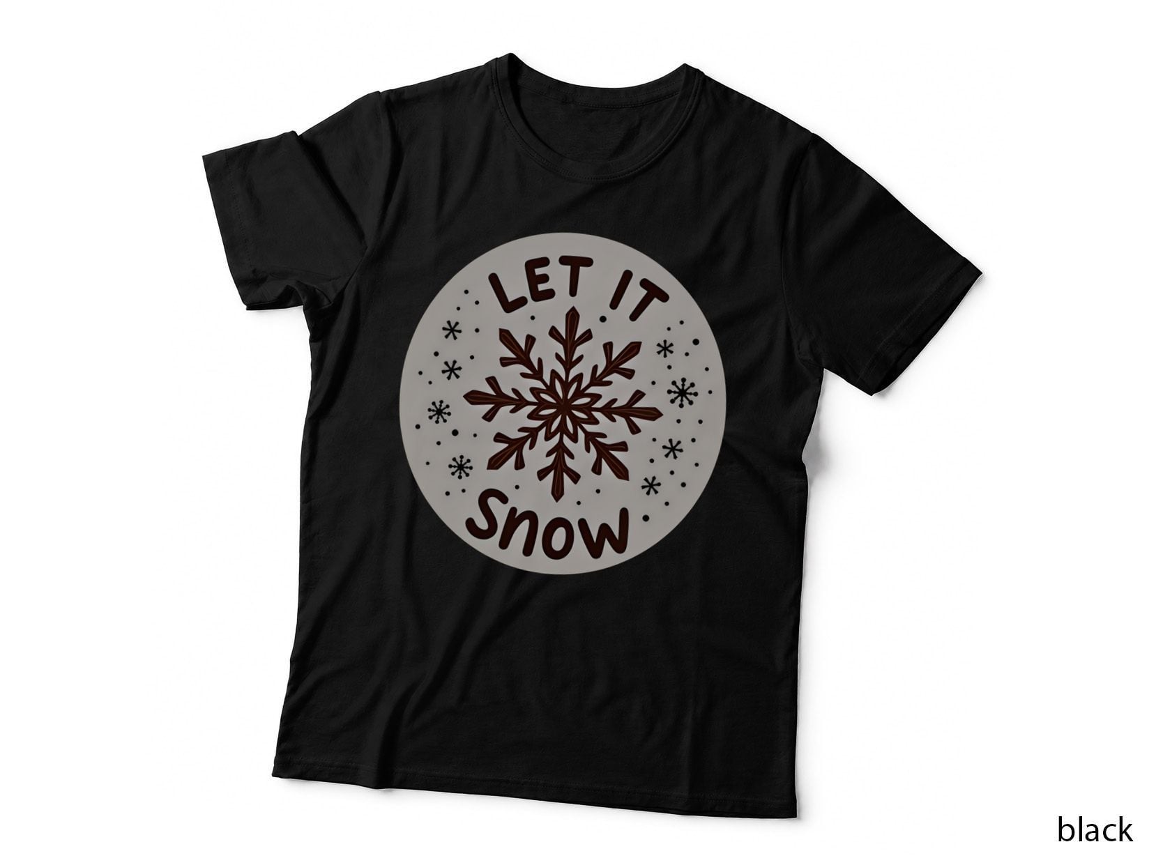 Let It Snow Snowflake Winter T-Shirt