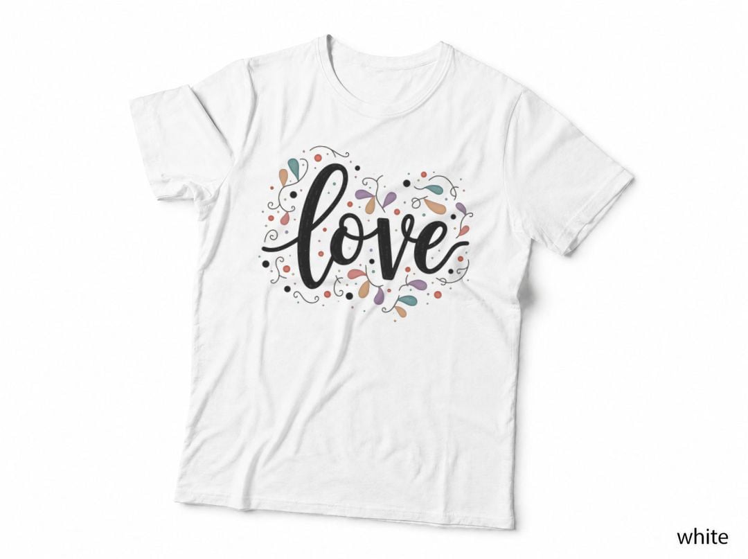 Love Ornate Cursive Swirling Vines T-Shirt