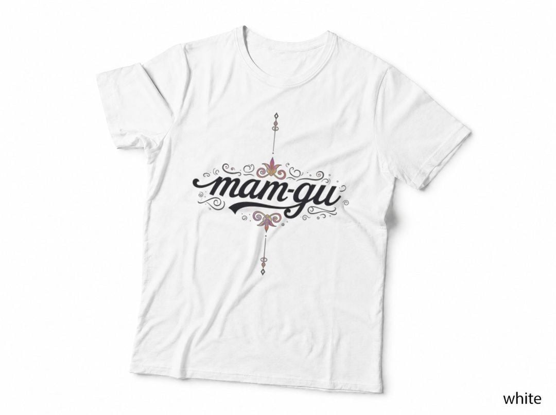 Mam-Gu Welsh Swirl Rainbow Whimsical Caru Cymru Cymraeg Colourful Design T-Shirt