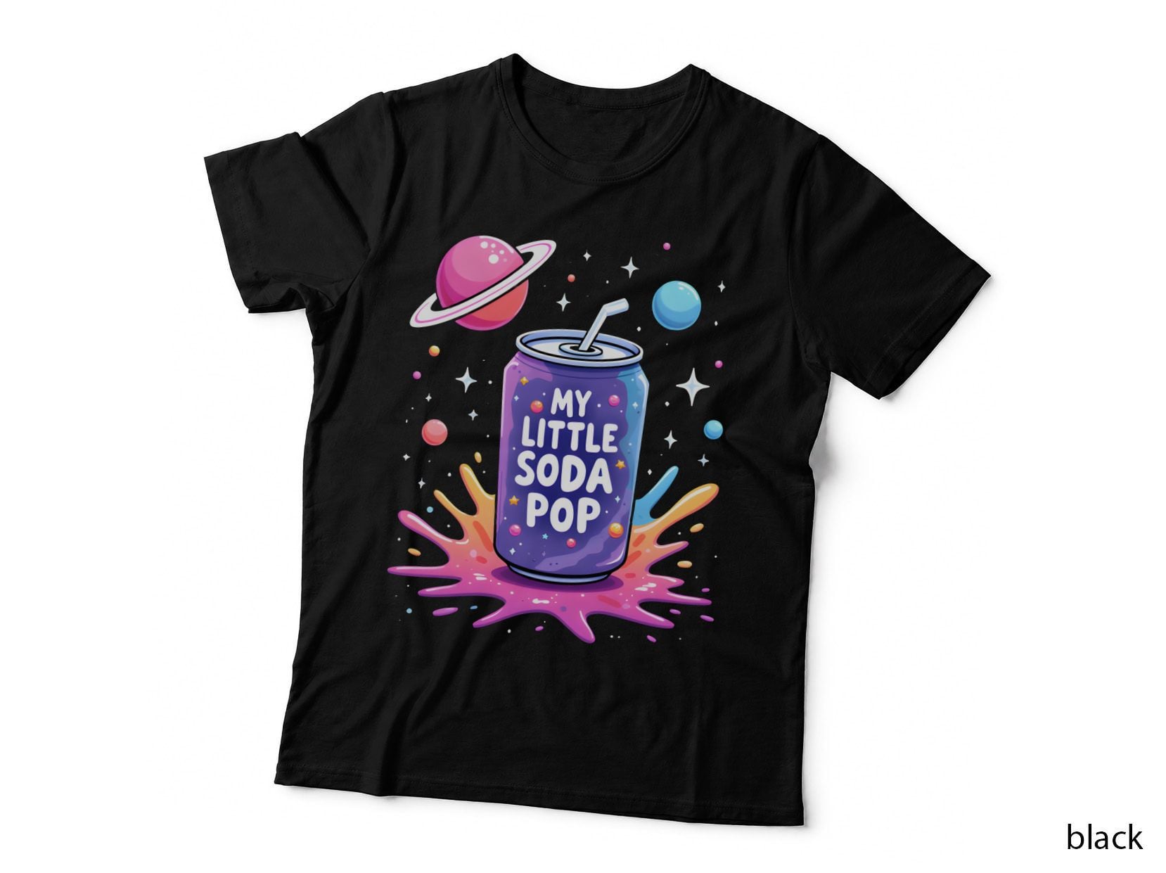 My Little Soda Pop Vibrant Can Purple Blue Gradient Quote Colorful T-Shirt