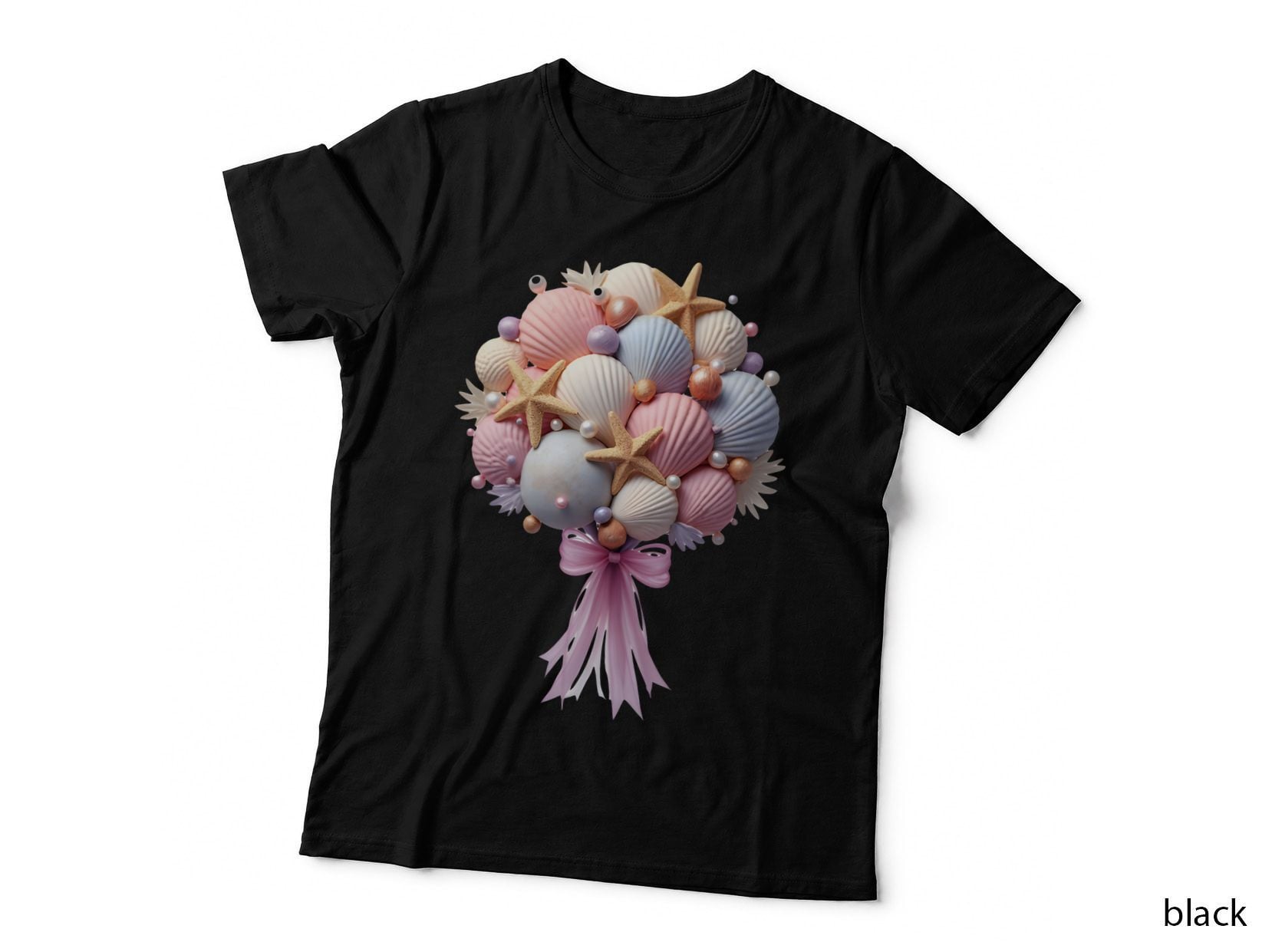 Pastel Seashell Bouquet Starfish T-Shirt