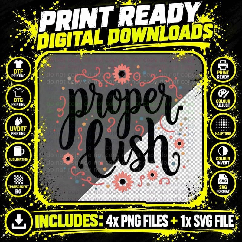 Proper Lush Welsh Rainbow Whimsical Caru Cymru Cymraeg Png SVG Digital Bundle