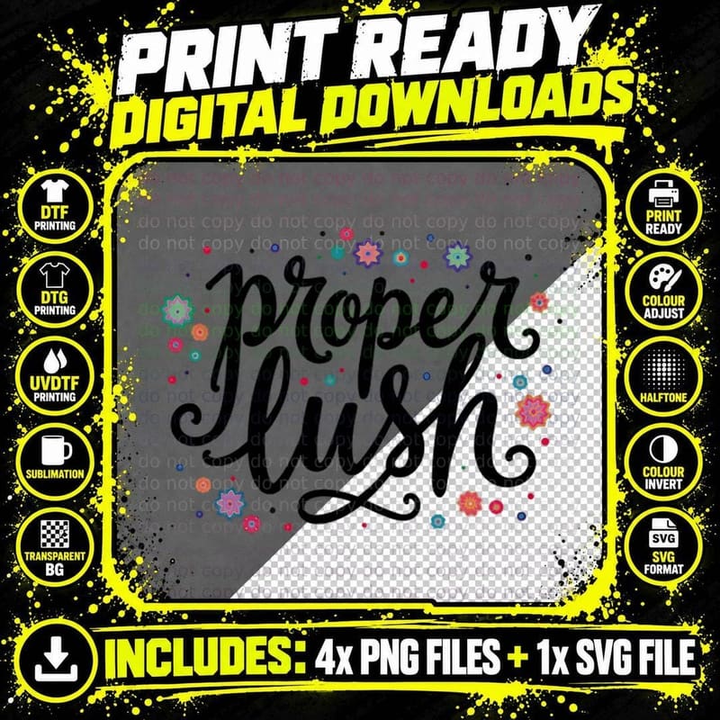 Proper Lush Welsh Rainbow Whimsical Caru Cymru Cymraeg Png SVG Digital Bundle