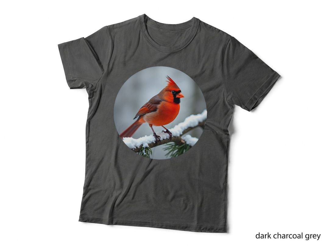 Red Cardinal on a Winter Branch T-Shirt