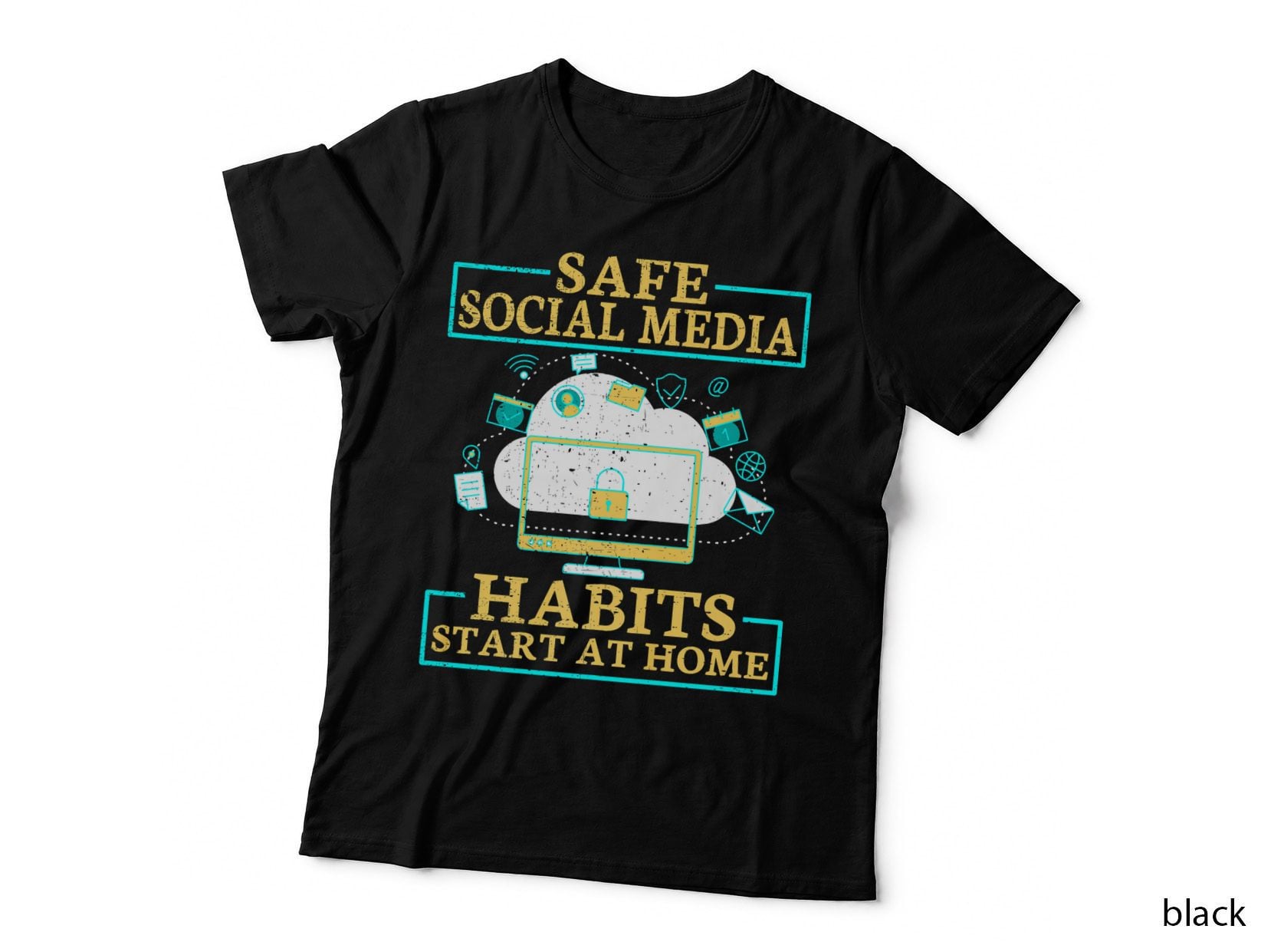 Safe Social Media Habits Start at Home Parenting, Graphic T-Shirt