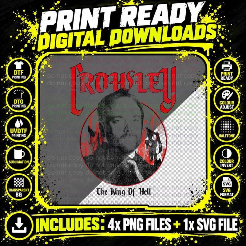 Supernatural Crowley King of Hell T-Shirt Png SVG Digital Bundle