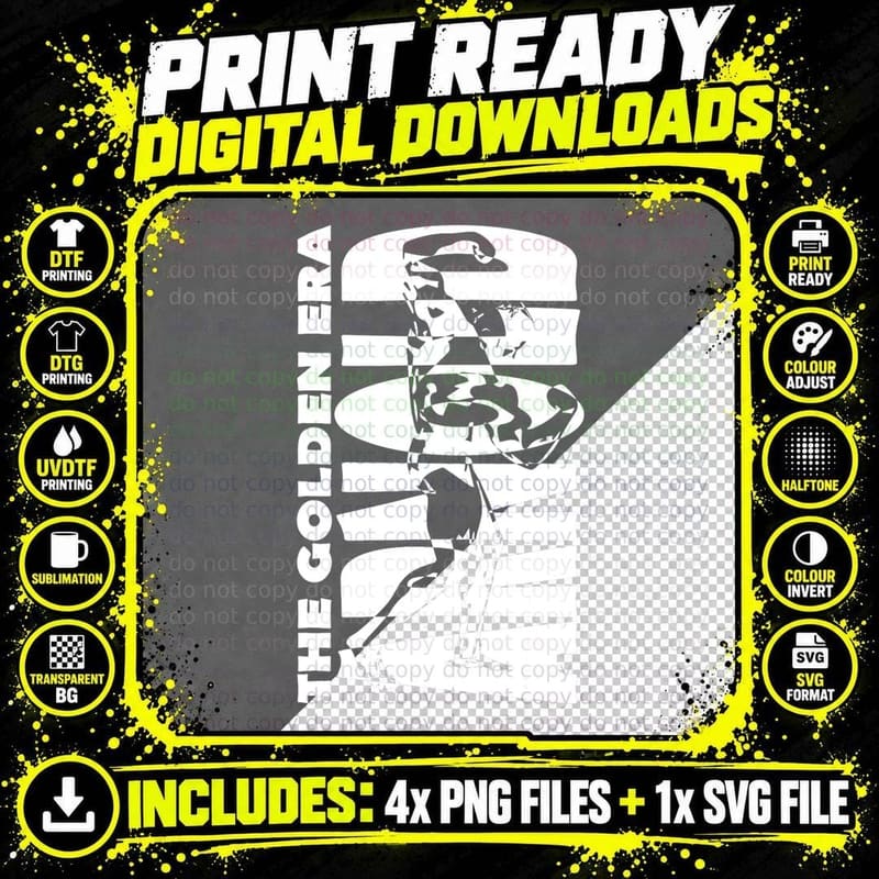 The Golden Era Arnold Bodybuilding T-Shirt Png SVG Digital Bundle
