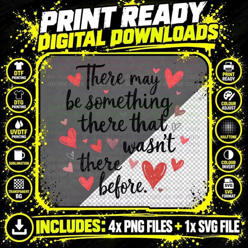 There May Be Something There Before Quote Pink & Red Png SVG Digital Bundle