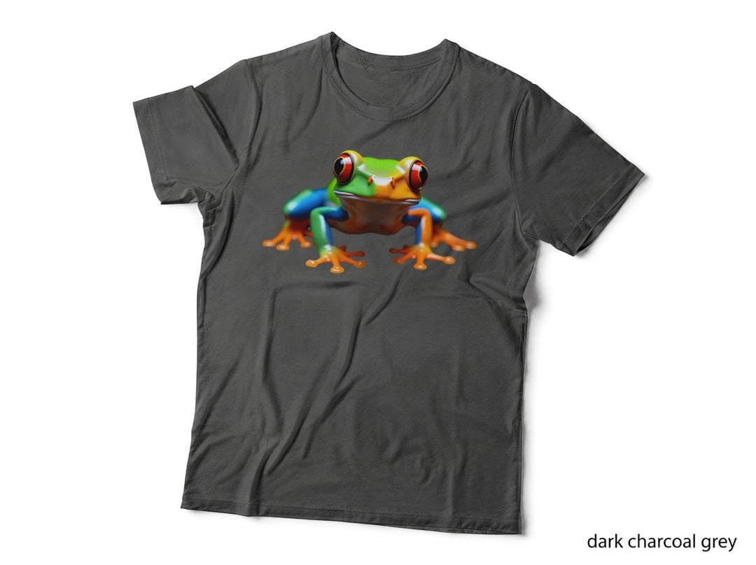 Vibrant Frog Green Orange Blue Red Eyes Amphibian T-Shirt