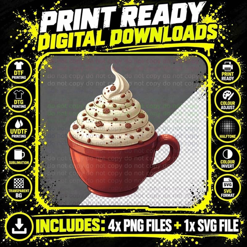 Warm Hot Cocoa with Celtic Knot T-Shirt Png SVG Digital Bundle
