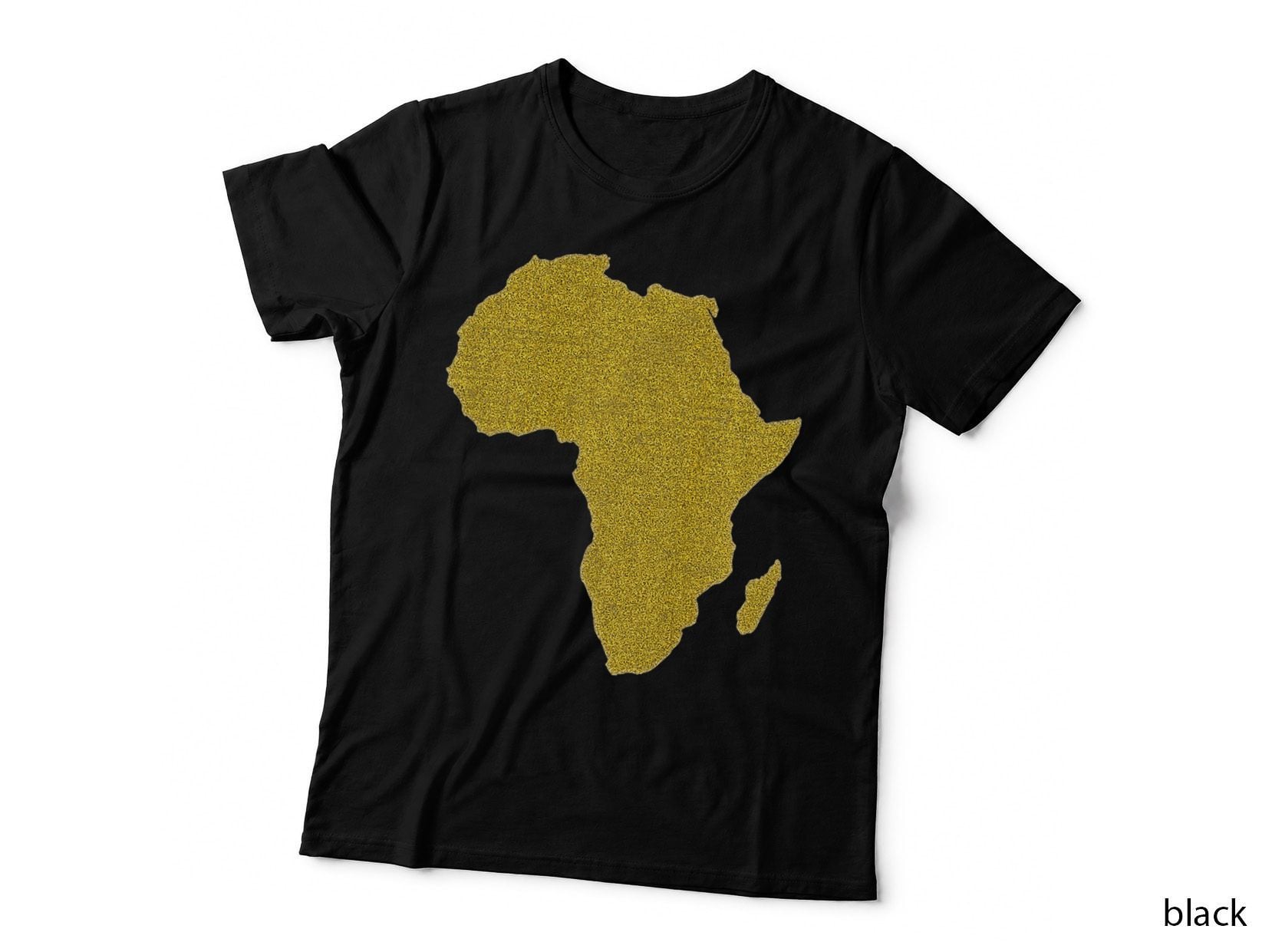 Africa African Map Gold T-Shirt