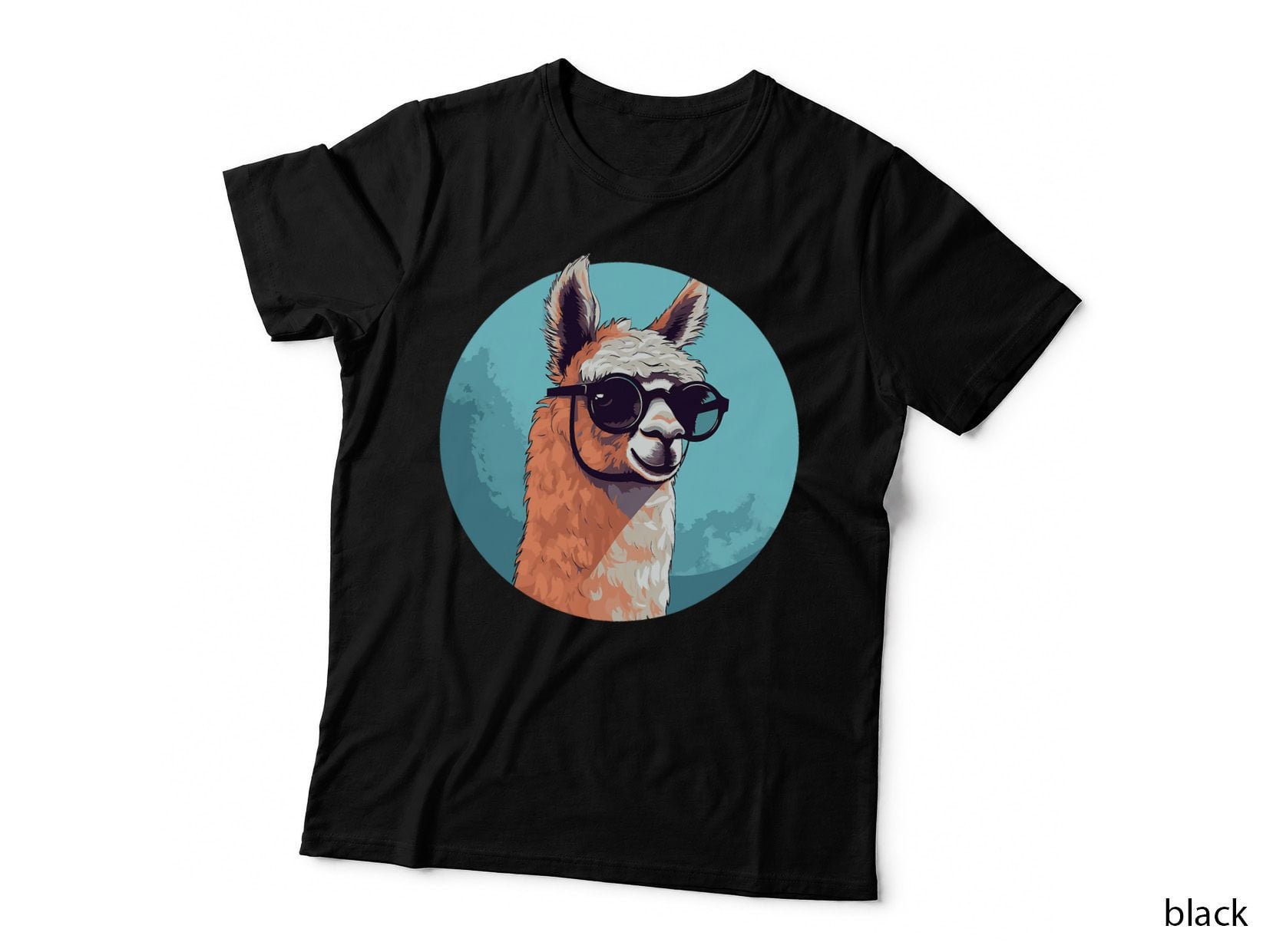 Alpaca South American Mammal Andean Cammelid Sunglasses T-Shirt