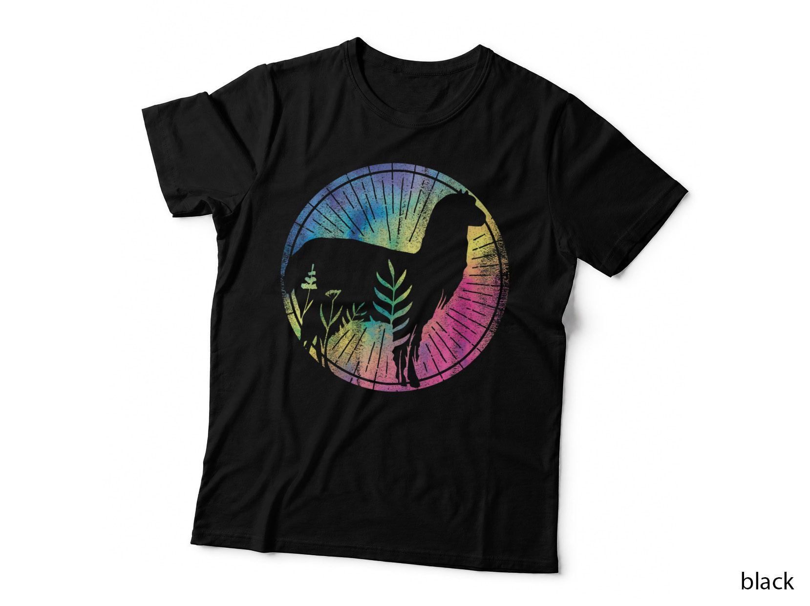 Alpaca VS Llama I Love Alpacas Llama Drama Colorful Rainbow, Lover T-Shirt