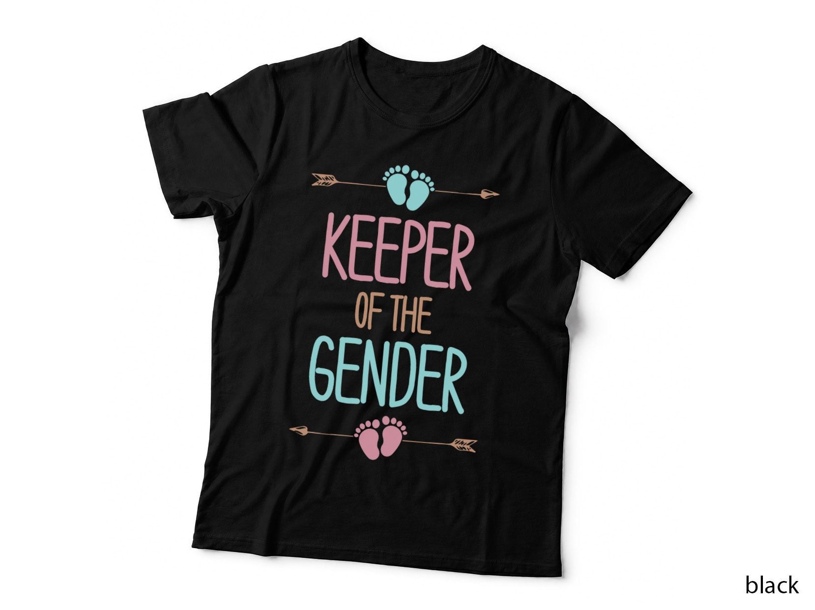 Blue and Pink Keeper of the Gender Baby Reveal T-Shirt