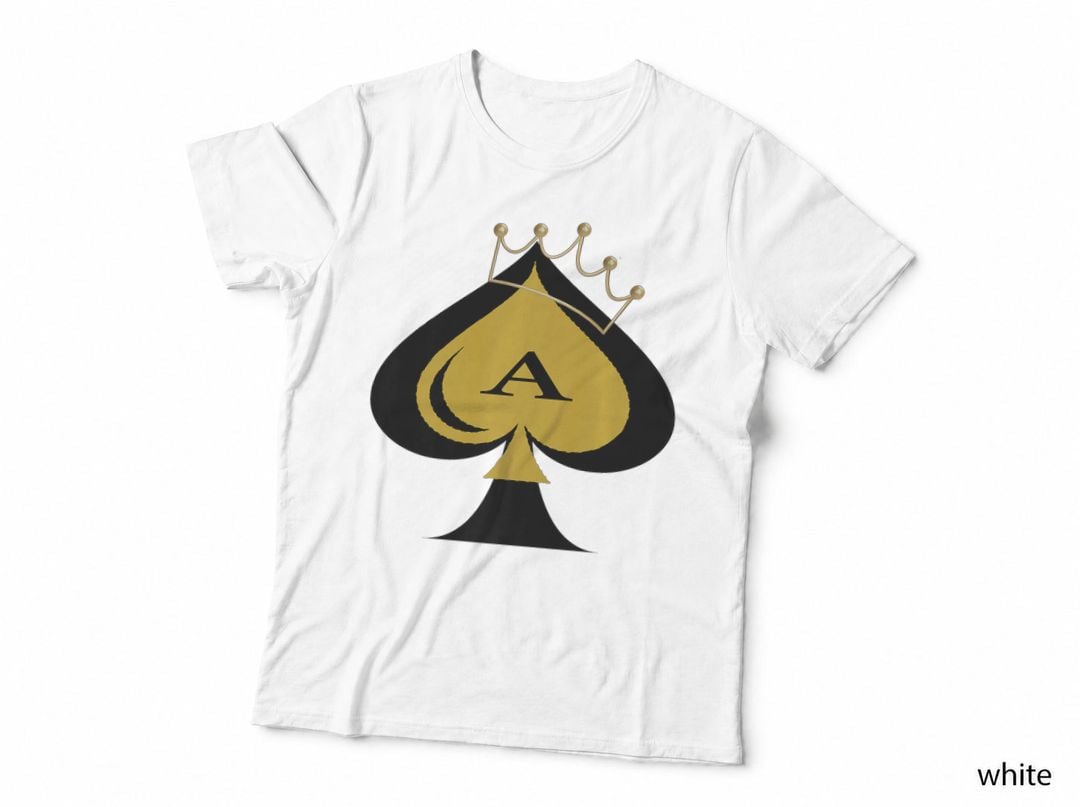 Gold and Black 5-Pt Crown with the Ace of Spades, Graphic T-Shirt