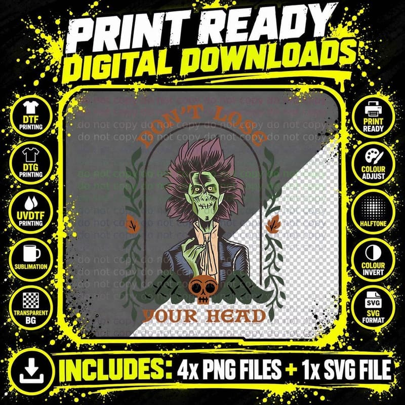 Hocus Pocus 2 Don't Lose Your Head T-Shirt Png SVG Digital Bundle