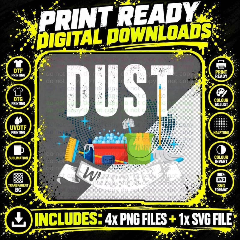 Housekeeping Shirt Dust Whisperer Cleaning Housekeeper Png SVG Digital Bundle