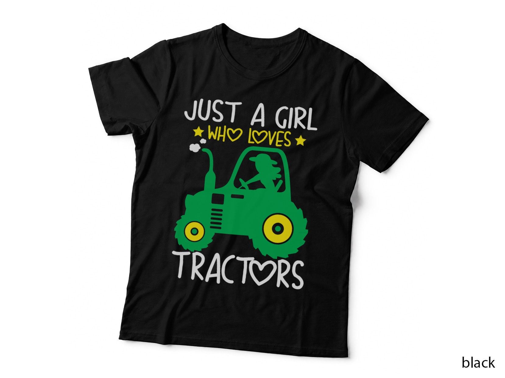 Just a Girl Who Loves Tractors Farm Lifestyle Lover Girls T-Shirt