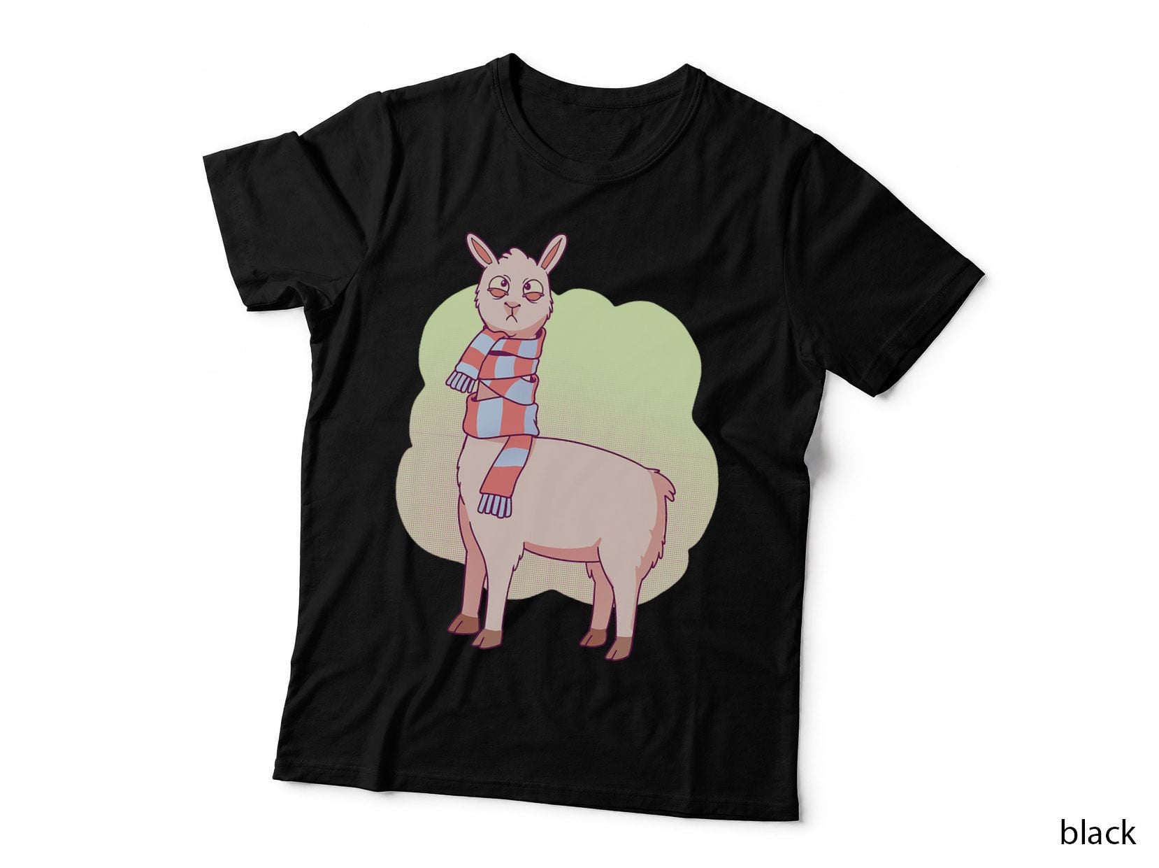 Llama Scarf Alpaca Llamas Lover Kids Girls Women T-Shirt