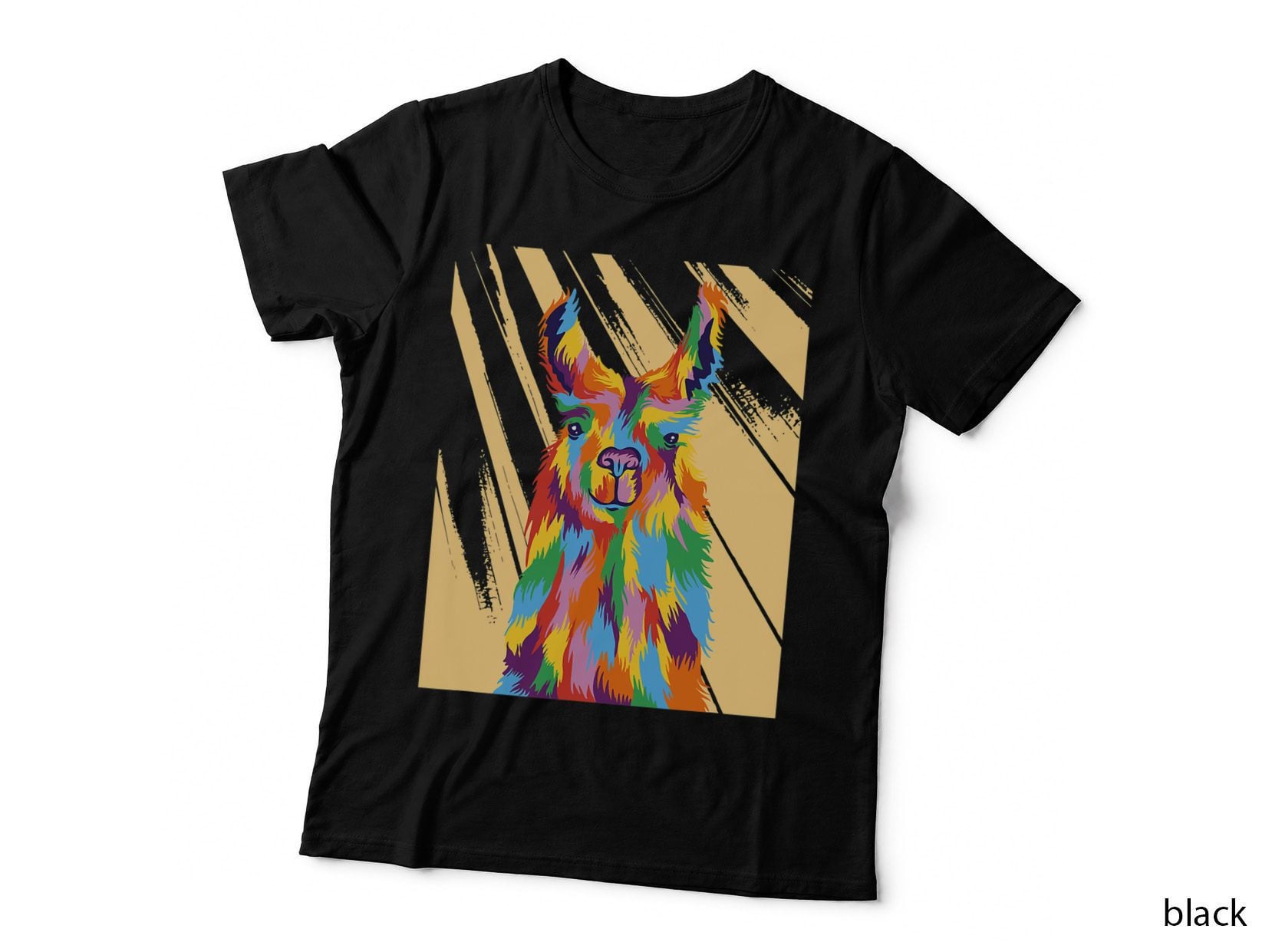 Llama Splash Art for Llama Lovers Alpaca Colorful Art Llama T-Shirt
