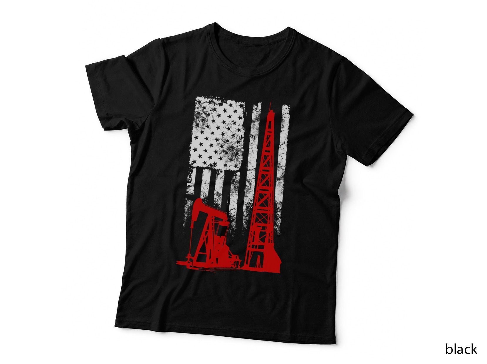 Oilfield Shirt - US Flag Oil Rig Shirt T-Shirt