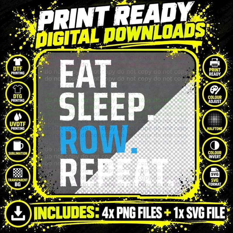 Rowing Apparel & Gear Tshirt for Coxswain & Rowing Crew Png SVG Digital Bundle