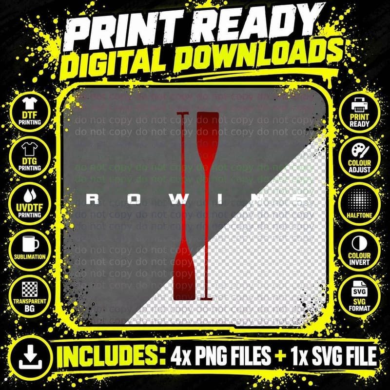 Rowing Apparel - Rowing T-Shirt Png SVG Digital Bundle